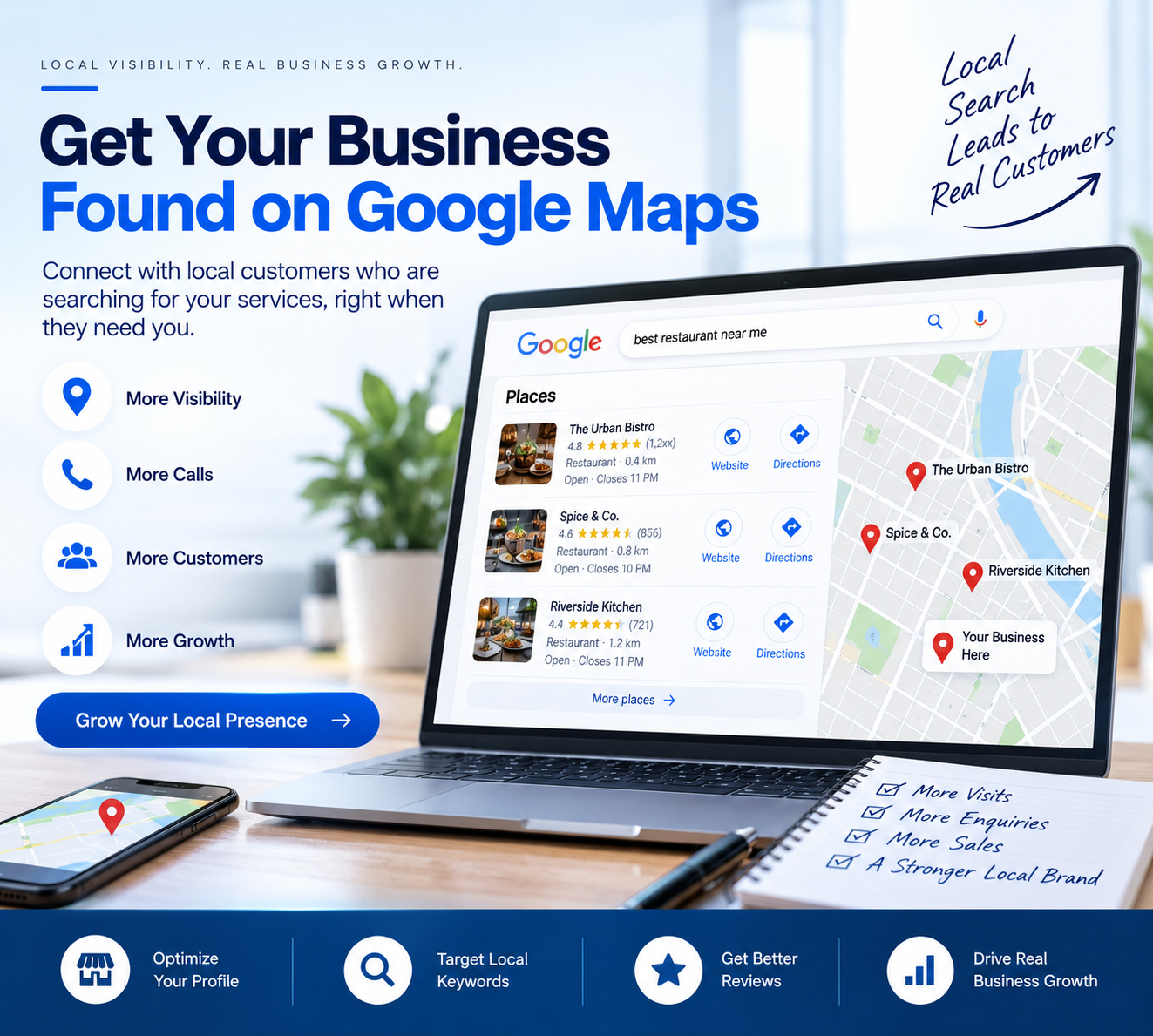 Get your business found on Google Maps - connect with local customers