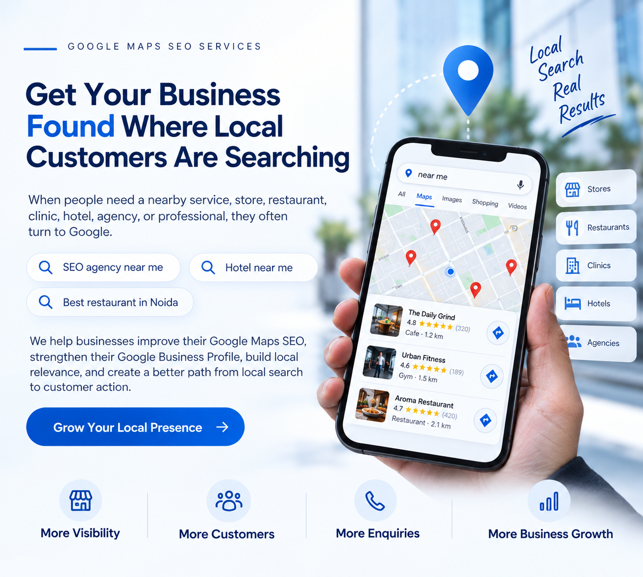 Get your business found where local customers are searching - near me searches