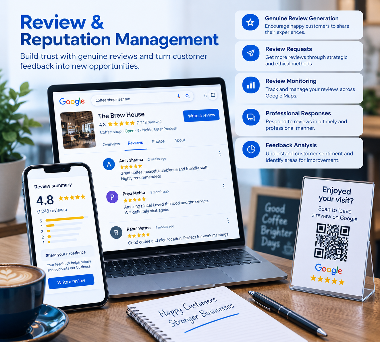 Review and reputation management - build trust with genuine reviews
