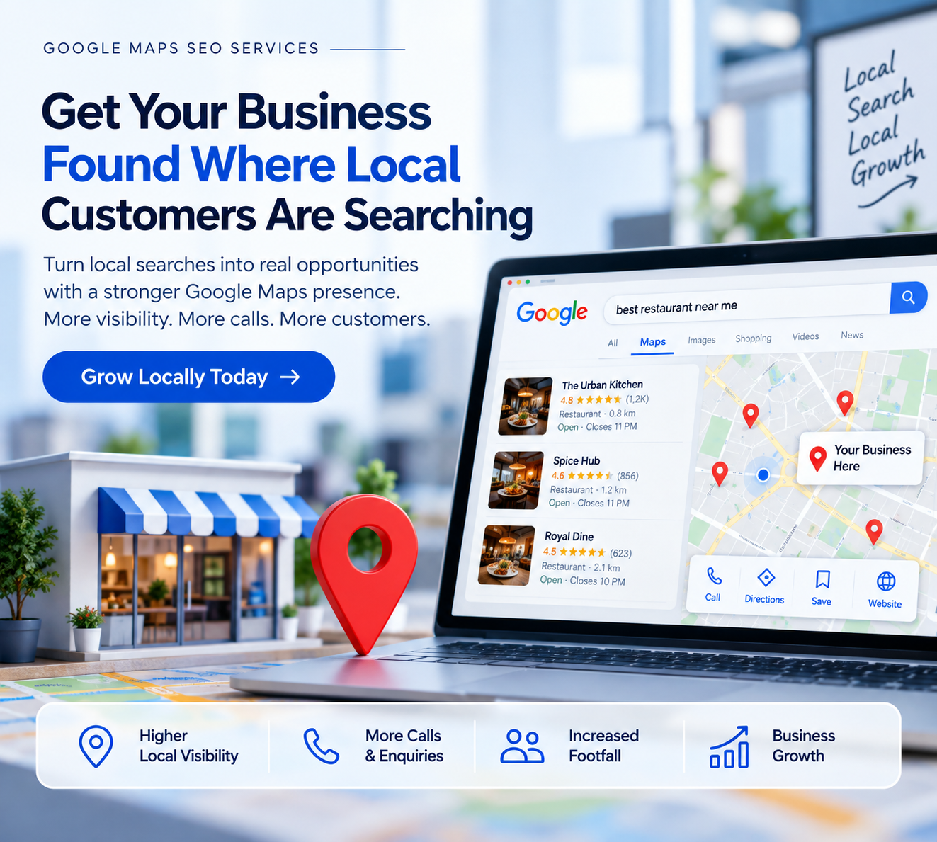 Get your business found where local customers are searching - local search leads to real customers