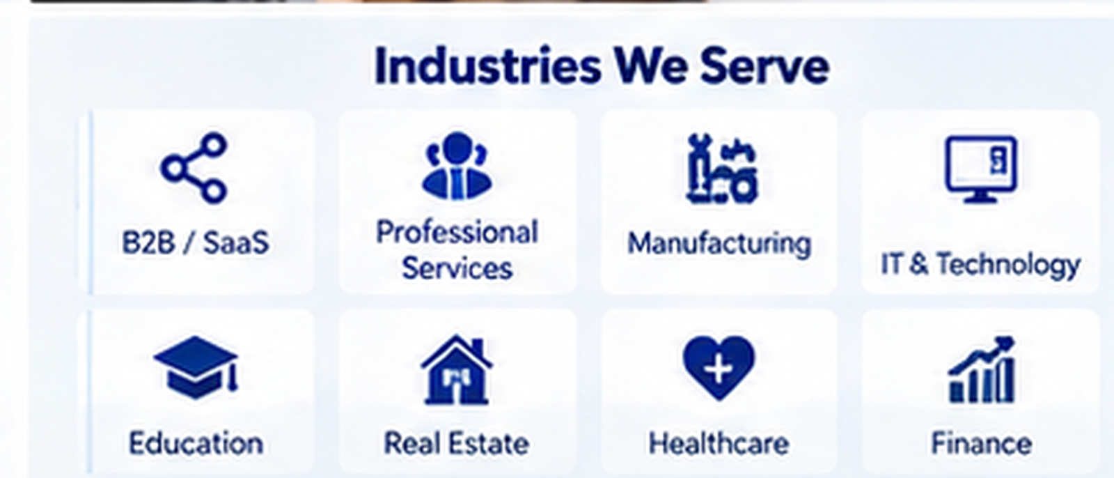 LinkedIn Marketing for different industries - B2B SaaS, professional services, manufacturing, IT, education, real estate, healthcare, finance