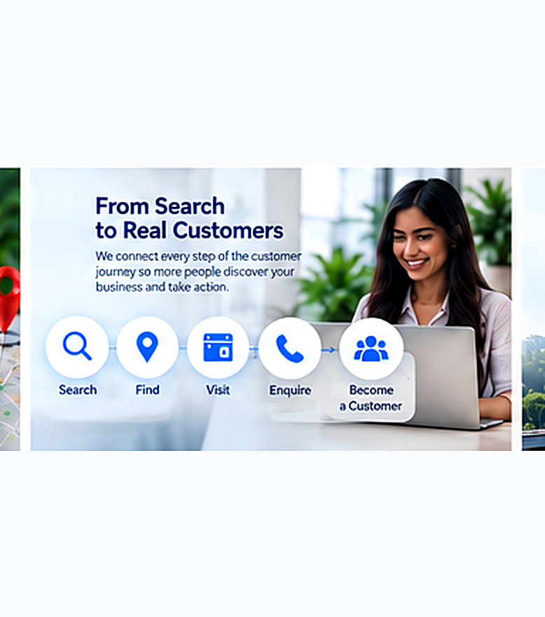 From search to real customers - search, find, visit, enquire, become a customer