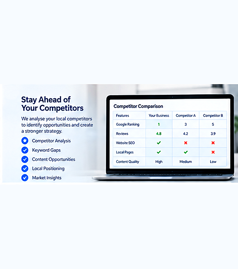 Stay ahead of your competitors - competitor comparison, keyword gaps, content opportunities