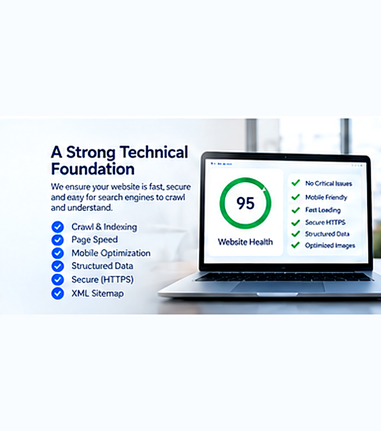 A strong technical foundation - website health, fast, secure and easy to crawl