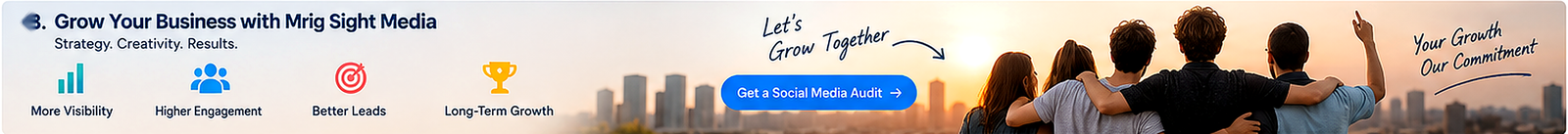 Grow your business with Mrig Sight Media - strategy, creativity, results, let's grow together