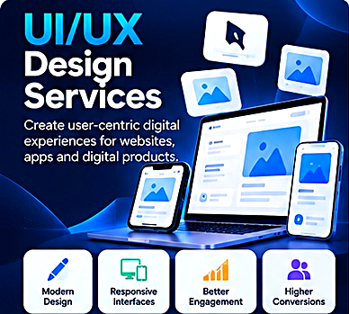 UI/UX Design Services - create user-centric digital experiences for websites, apps and digital products