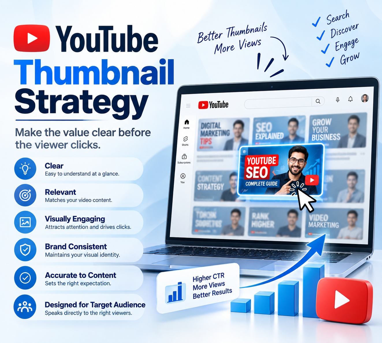 YouTube thumbnail strategy - make the value clear before the viewer clicks